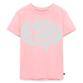 Forbidden Communicate Icon Speech Bubble - Kids Premium Organic T-Shirt - rose - Front - AI Model Kid Female (0cm)