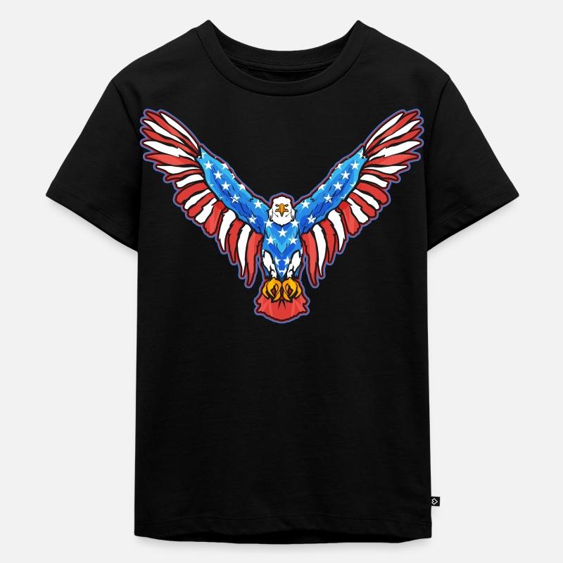 Pygargue à tête blanche américain 4. - T-shirt Premium bio Enfant - noir