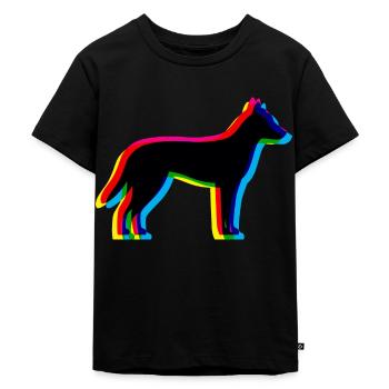 CMYK Dingo - Kids Premium Organic T-Shirt - black - Front - Mikhail (115cm)
