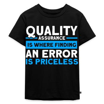 QA Ingenieur QA Tester Software Tester - Kinder Premium Bio T-Shirt - Schwarz - Vorne - Mikhail (115cm)
