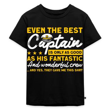 Besatzung Boot Kapitän Kapitäne - Kinder Premium Bio T-Shirt - Schwarz - Vorne - Mikhail (115cm)