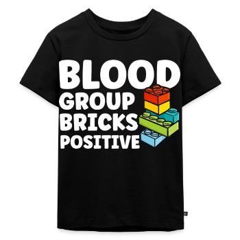 Bloc de construction Bloc terminal Bloc - T-shirt Premium bio Enfant - noir - Devant - Mikhail (115cm)