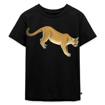 Berglöwe - Kinder Premium Bio T-Shirt - Schwarz - Vorne - Mikhail (115cm)