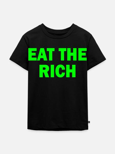 Eat the rich - Kinder Premium Bio T-Shirt - Schwarz