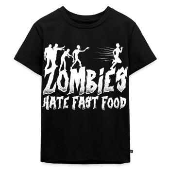 Zombies Zombie Fast Food lusitg - Kinder Premium Bio T-Shirt - Schwarz - Vorne - Mikhail (115cm)