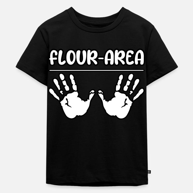 Zone farine de biscuits au chocolat de Noël - T-shirt Premium bio Enfant - noir