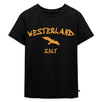 Westerland - Sylt - North Sea - Anchor - Seagull - Island - Kids Premium Organic T-Shirt - black - Front - Mikhail (115cm)