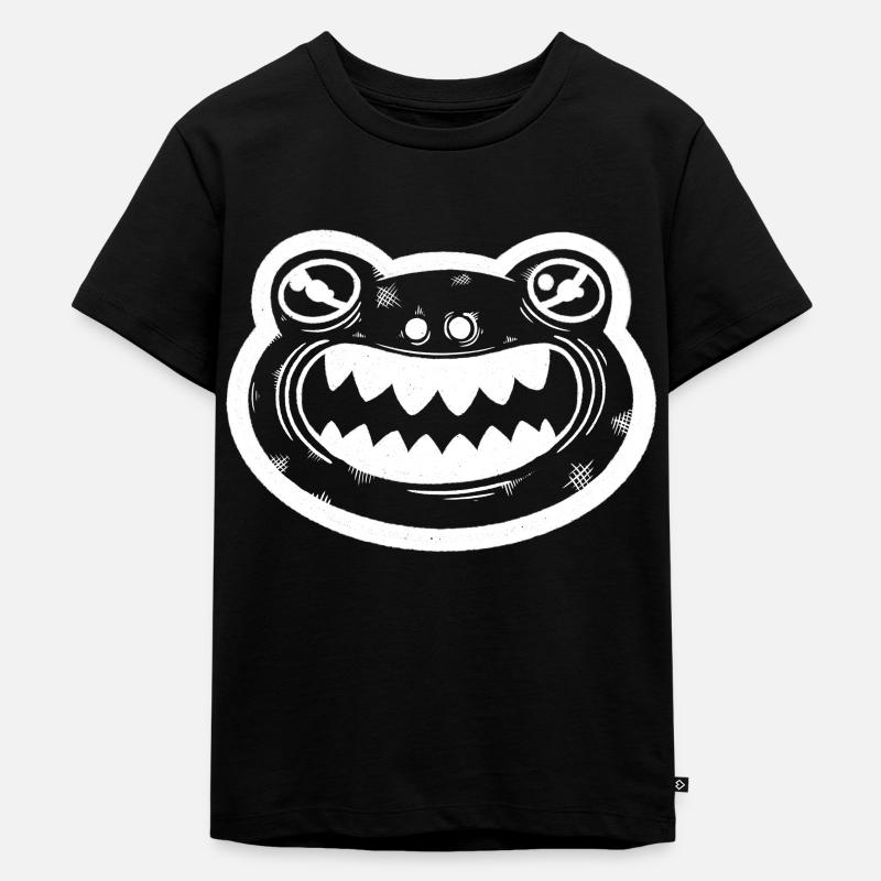 NaugHty FroG - Kinder Premium Bio T-Shirt - Schwarz