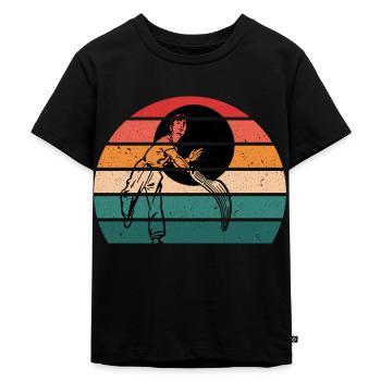 Pelote Basque | Pelote Basque rétro vintage - T-shirt Premium bio Enfant - noir - Devant - Mikhail (115cm)