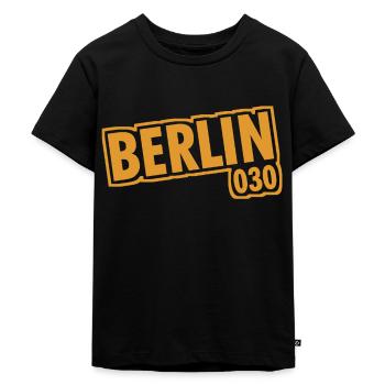 Berlin - 030 - Capitale - Allemagne - Indicatif régional - T-shirt Premium bio Enfant - noir - Devant - Mikhail (115cm)