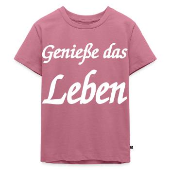Leben - Kinder Premium Bio T-Shirt - Mauve - Vorne - Hailey (125cm)