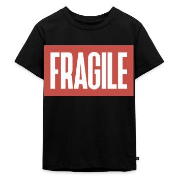 Typo Fragile - funnyowl - T-shirt Premium bio Enfant - noir - Devant - Mikhail (115cm)