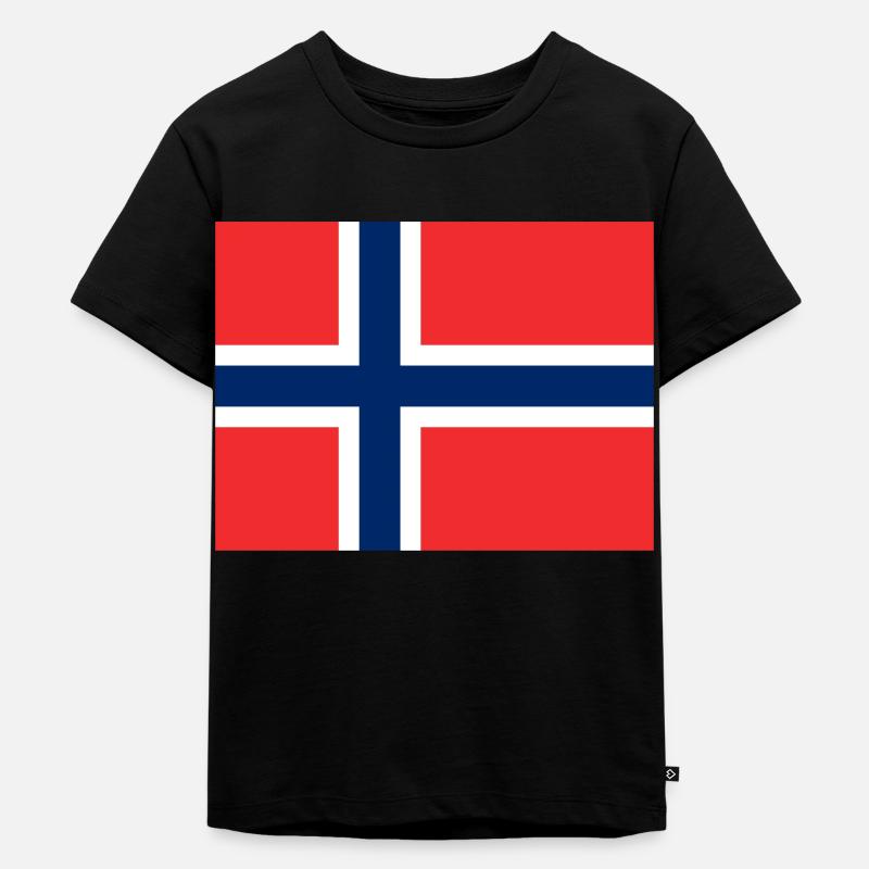 Norge - Premium økologisk T-shirt til børn - sort