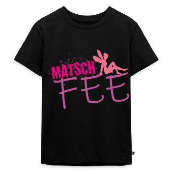 Matsch Lauf Fee Teamshirt - Kinder Premium Bio T-Shirt - Schwarz - Vorne - Mikhail (115cm)