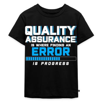 QA Ingenieur QA Tester Software Tester - Kinder Premium Bio T-Shirt - Schwarz - Vorne - Mikhail (115cm)