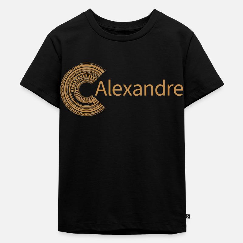 Für Alexandre - Kinder Premium Bio T-Shirt - Schwarz