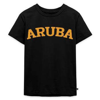 Aruba - Dutch Caribbean - Est. 1499 Karibik Insel - Kinder Premium Bio T-Shirt - Schwarz - Vorne - Mikhail (115cm)