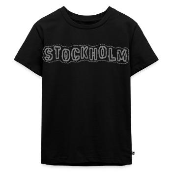 Stockholmer Armee - Kinder Premium Bio T-Shirt - Schwarz - Vorne - Mikhail (115cm)