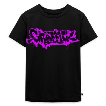 GRAFFITI - Kinder Premium Bio T-Shirt - Schwarz - Vorne - Mikhail (115cm)