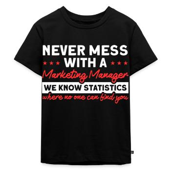 Statistiques Marketing Manager Marketing Digital - T-shirt Premium bio Enfant - noir - Devant - Mikhail (115cm)