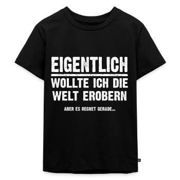 Lustige Sprüche, Geschenk zB Geburtstag, Nerd - Kinder Premium Bio T-Shirt - Schwarz - Vorne - Mikhail (115cm)