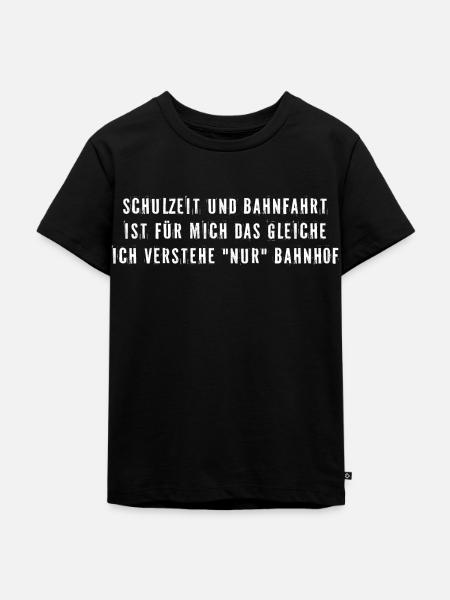 Schulzeit und Bahnfahrt - Kinder Premium Bio T-Shirt - Schwarz