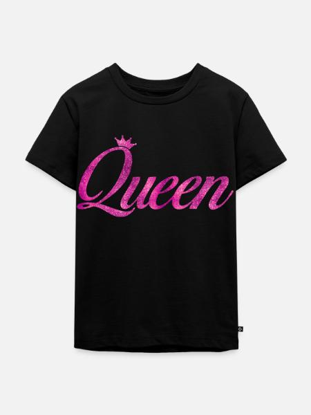 Königin - Kinder Premium Bio T-Shirt - Schwarz