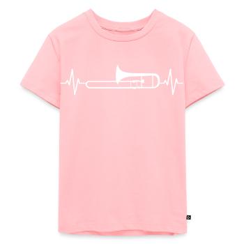 Posaune Posaunist Blasorchester Herzlinie - Kinder Premium Bio T-Shirt - Rosa - Vorne - AI Model Kid Female (0cm)
