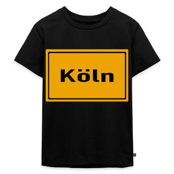 Köln - Kinder Premium Bio T-Shirt - Schwarz - Vorne - Mikhail (115cm)