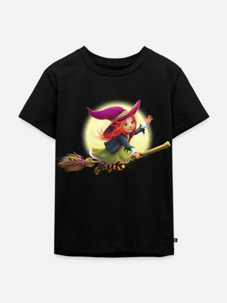The little witch Elfriede - Kids Premium Organic T-Shirt - black