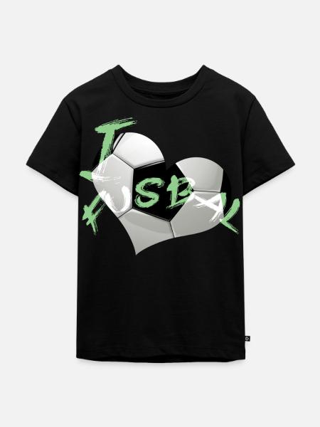 Ich liebe Fußball 2022 - Kinder Premium Bio T-Shirt - Schwarz