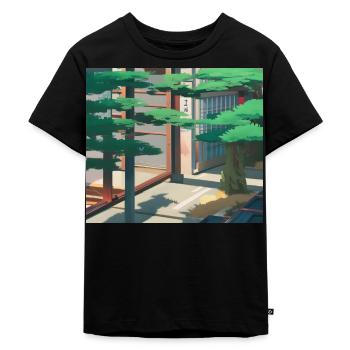 Paysage de Tokyo - T-shirt Premium bio Enfant - noir - Devant - Mikhail (115cm)
