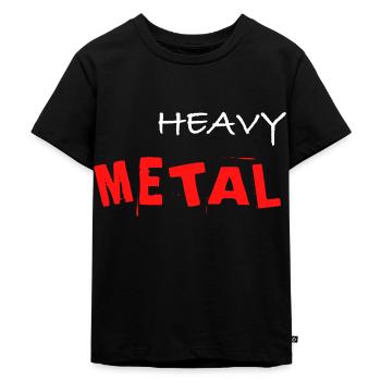 Heavy Metal - Kinder Premium Bio T-Shirt - Schwarz - Vorne - Mikhail (115cm)