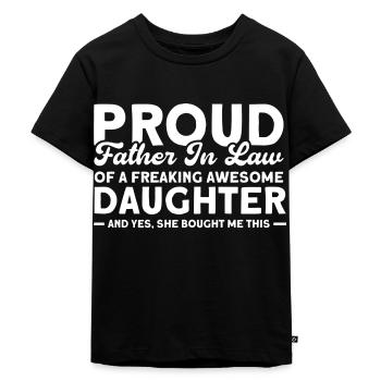 Beau-père Papa Beau-père - T-shirt Premium bio Enfant - noir - Devant - Mikhail (115cm)