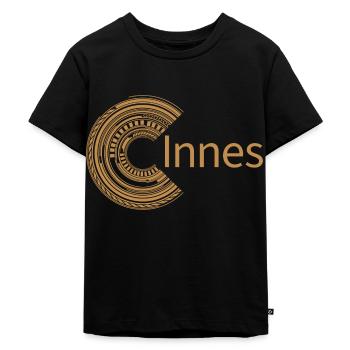 Für Innes - Kinder Premium Bio T-Shirt - Schwarz - Vorne - Mikhail (115cm)