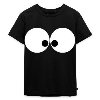 Squinting eyes - Kids Premium Organic T-Shirt - black - Front - Mikhail (115cm)