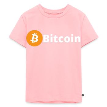 Bitcoin (Bitcoin) - Kinder Premium Bio T-Shirt - Rosa - Vorne - AI Model Kid Female (0cm)
