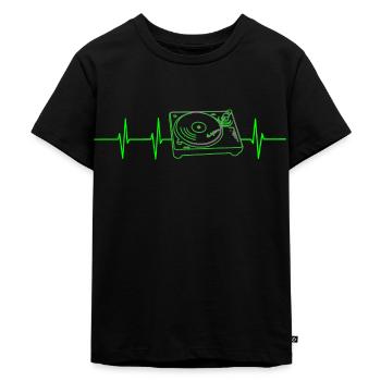 Plattenspieler Frequenz - Kinder Premium Bio T-Shirt - Schwarz - Vorne - Mikhail (115cm)