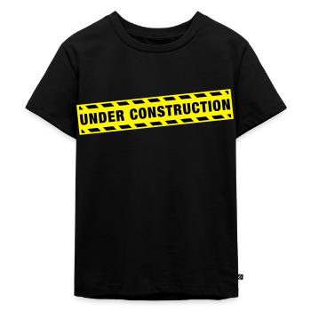 under_construction_de2 - Kinder Premium Bio T-Shirt - Schwarz - Vorne - Mikhail (115cm)