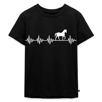 Hest hest - Premium økologisk T-shirt til børn - sort - Foran - Mikhail (115cm)
