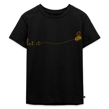 let it bee bienendesign - Kinder Premium Bio T-Shirt - Schwarz - Vorne - Mikhail (115cm)