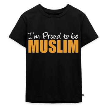 Je suis fier d’être musulman - musulman - muslime - T-shirt Premium bio Enfant - noir - Devant - Mikhail (115cm)