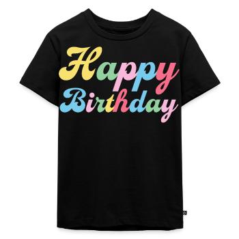 Happy Birthday Congratulations - Kids Premium Organic T-Shirt - black - Front - Mikhail (115cm)