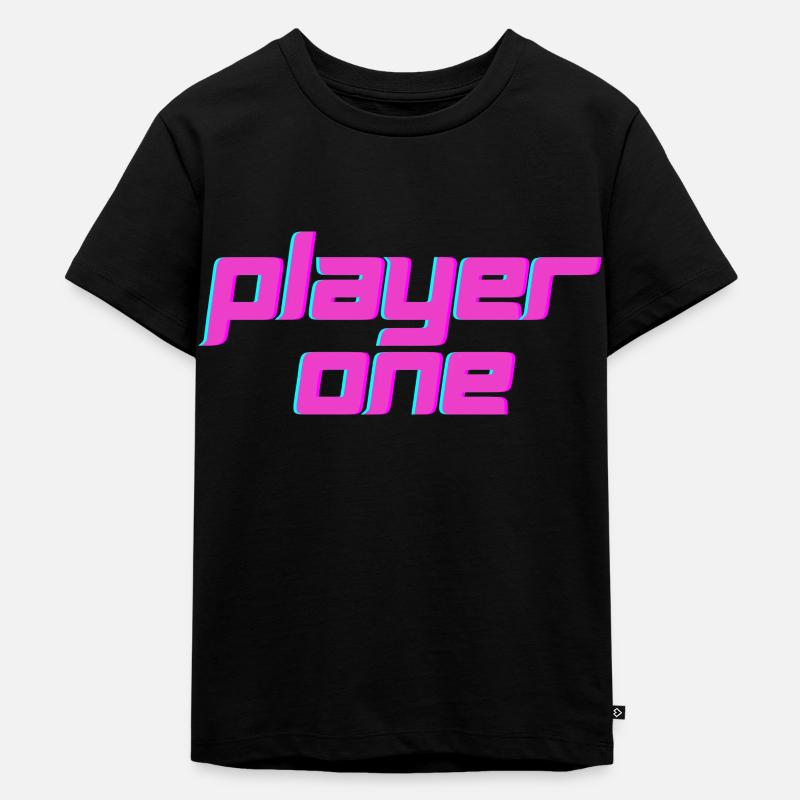 Player - Kinder Premium Bio T-Shirt - Schwarz