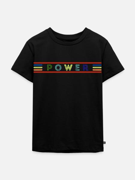 Macht - Kinder Premium Bio T-Shirt - Schwarz