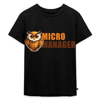 Micro Manager - Kids Premium Organic T-Shirt - black - Front - Mikhail (115cm)