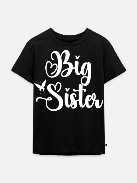 Große Schwester - Kinder Premium Bio T-Shirt - Schwarz