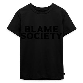 Blame Society Retro Anti-Social Statement - T-shirt Premium bio Enfant - noir - Devant - Mikhail (115cm)