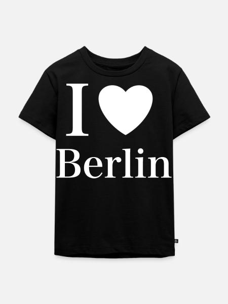 I love Berlin - Kinder Premium Bio T-Shirt - Schwarz