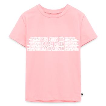 Maurer Mauern Baustelle - Kinder Premium Bio T-Shirt - Rosa - Vorne - AI Model Kid Female (0cm)